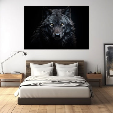 Black Wolf Painting